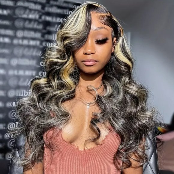 26 INCH Honey Blonde 180% Density Body Wave Human Hair Wigs 13x4 HD Lace Front